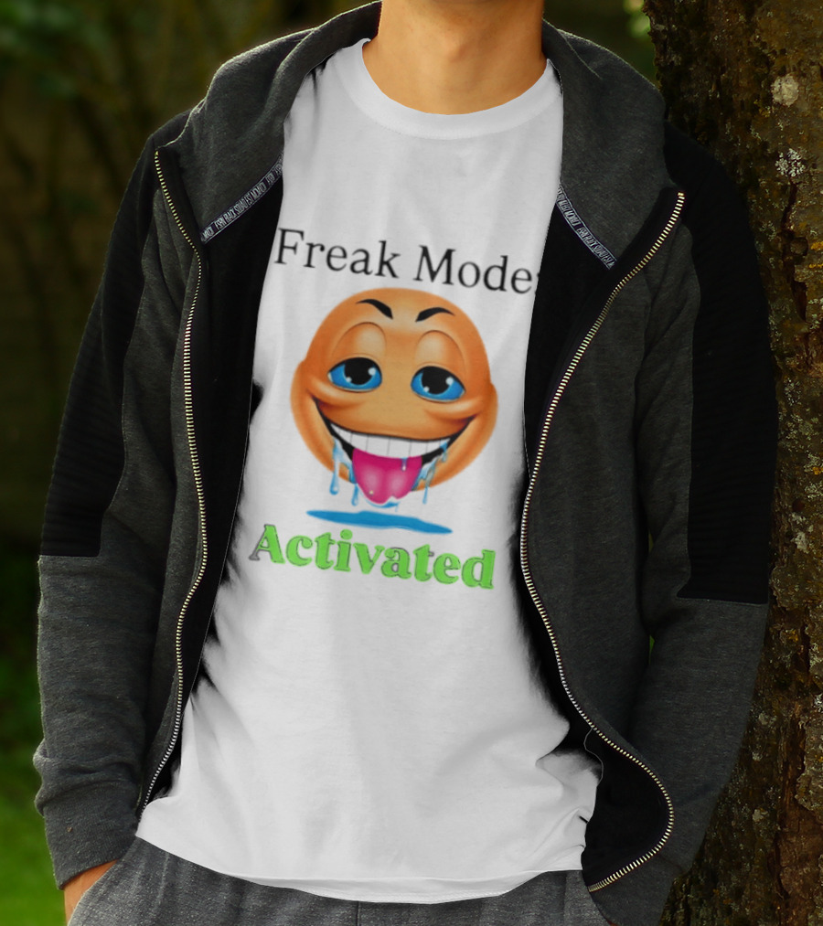 Freak Mode Activated Drooling Face Emoji T-Shirt