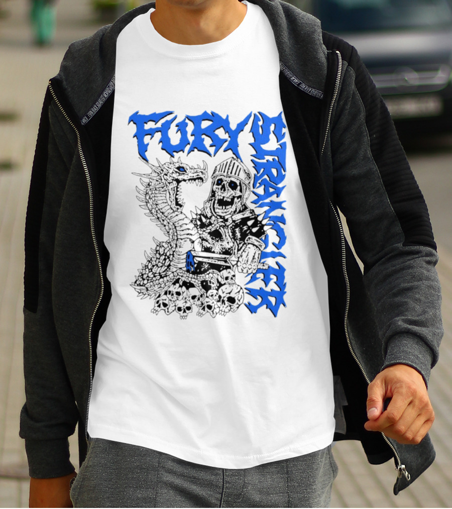 Fury Stranger Skeleton Knight And Dragon T-Shirt