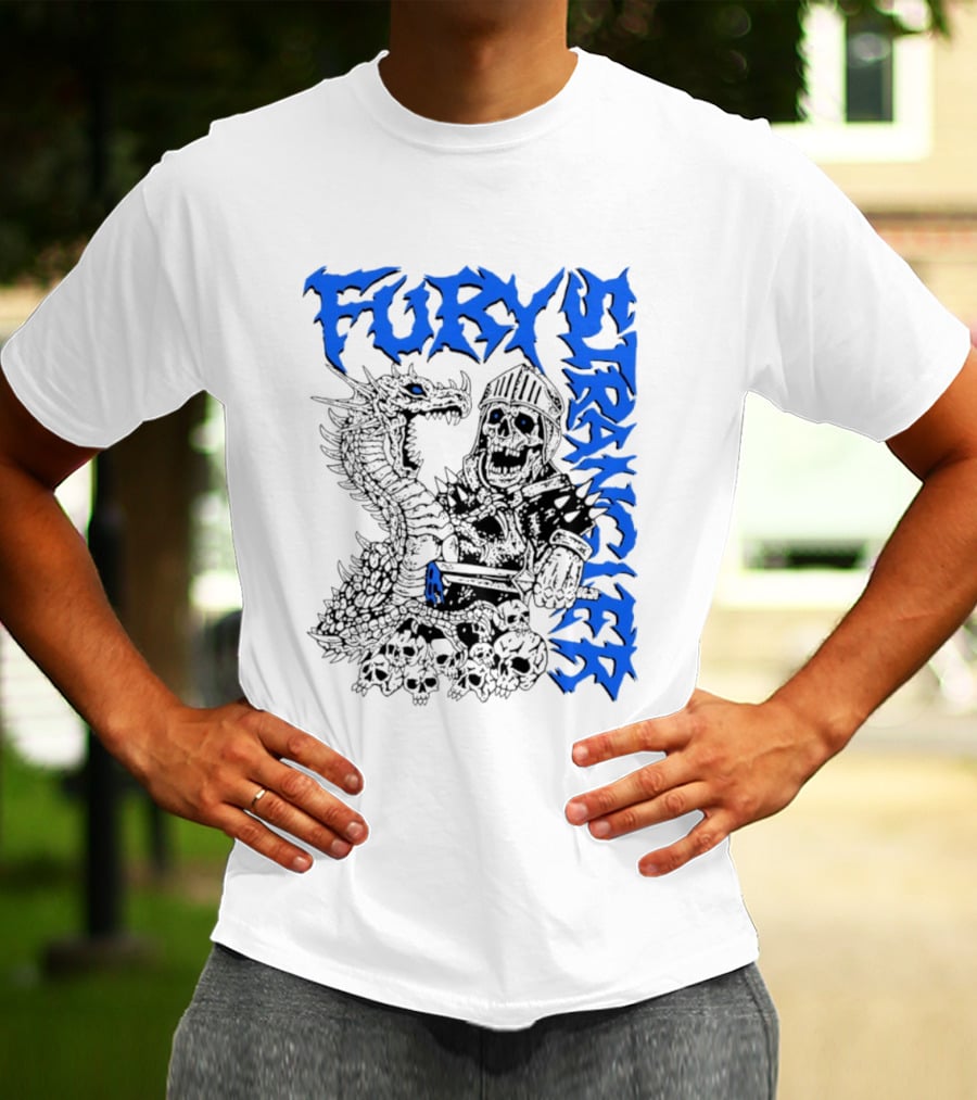 Fury Stranger Skeleton Knight And Dragon T-Shirt
