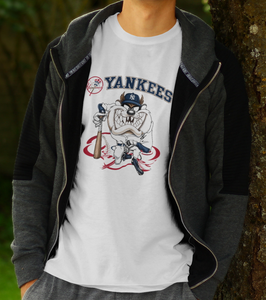 NY Yankees Tasmanian Devil Looney Tunes Baseball MLB T-Shirt