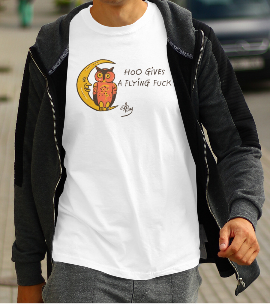 Hoo Gives A Flying Fuck Owl Moon Elyx T-Shirt