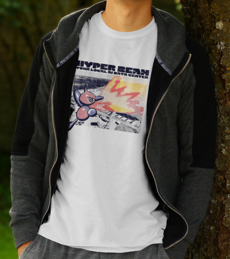 Porygon Hyper Beam Your Local AI Data Center Explosion T-Shirt
