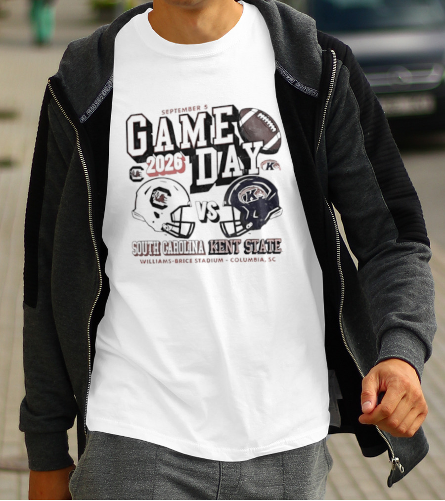 South Carolina Vs Kent State 2026 Game Day Football Helmets Williams Brice Stadium Columbia SC T-Shirt