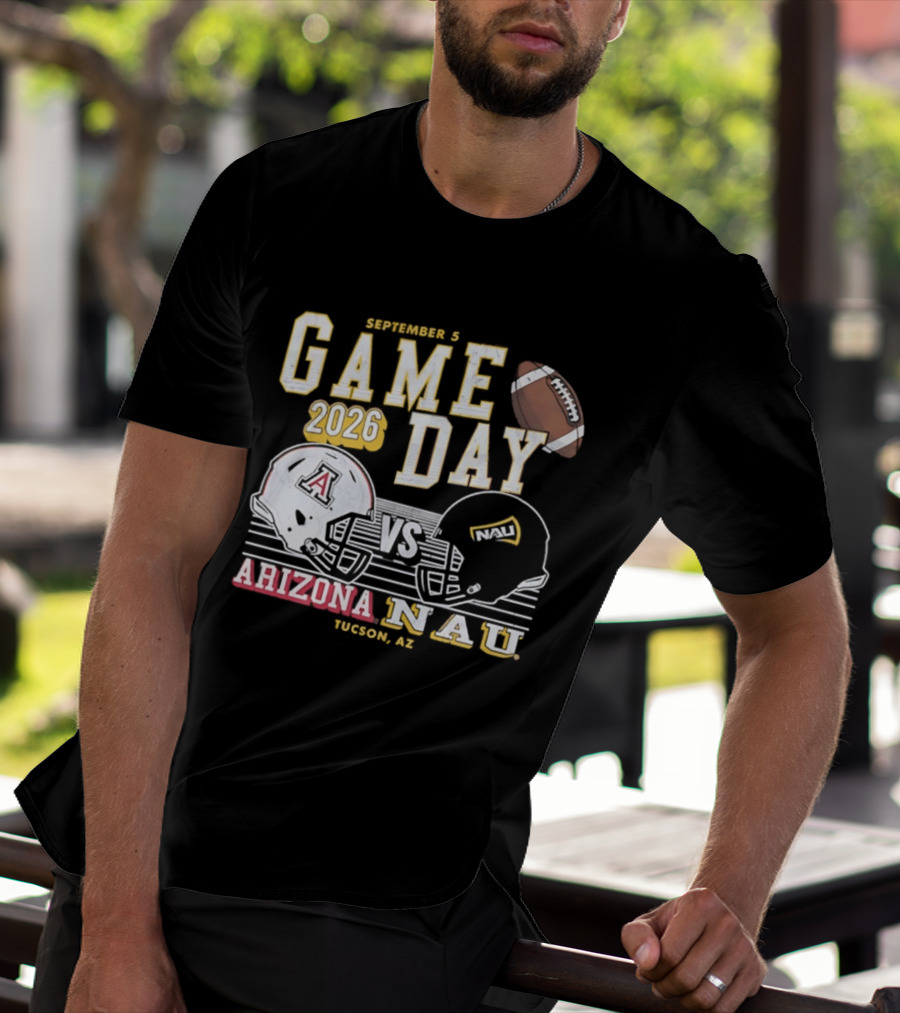 Arizona NAU Game Day September 5 2026 Tucson Helmets Football T-Shirt