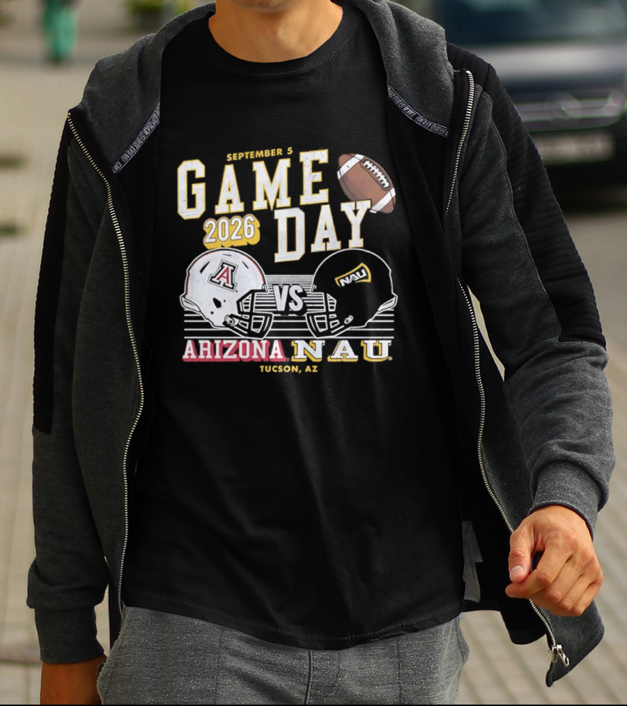 Arizona NAU Game Day September 5 2026 Tucson Helmets Football T-Shirt