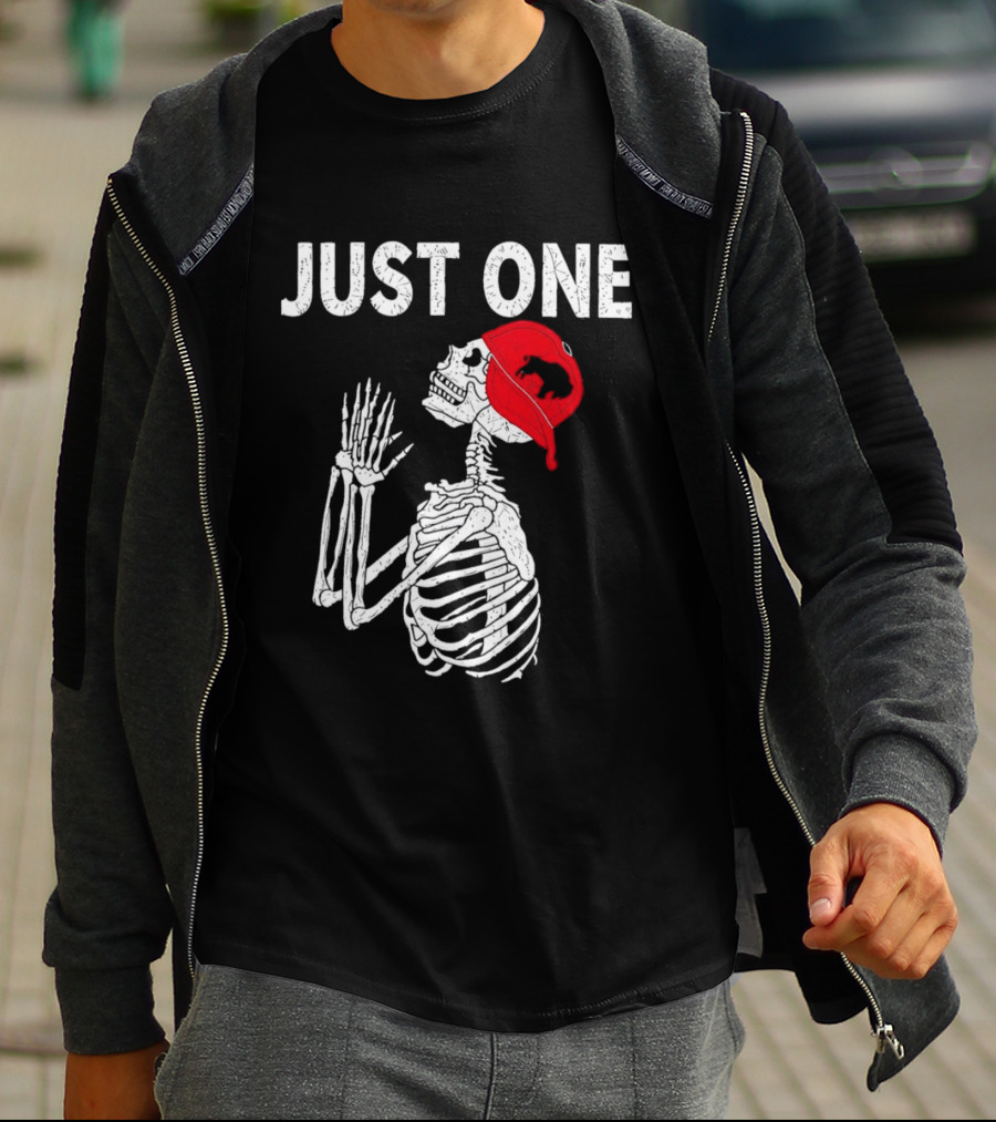 Buffalo Bills Just One Skeleton In Red Cap T-Shirt