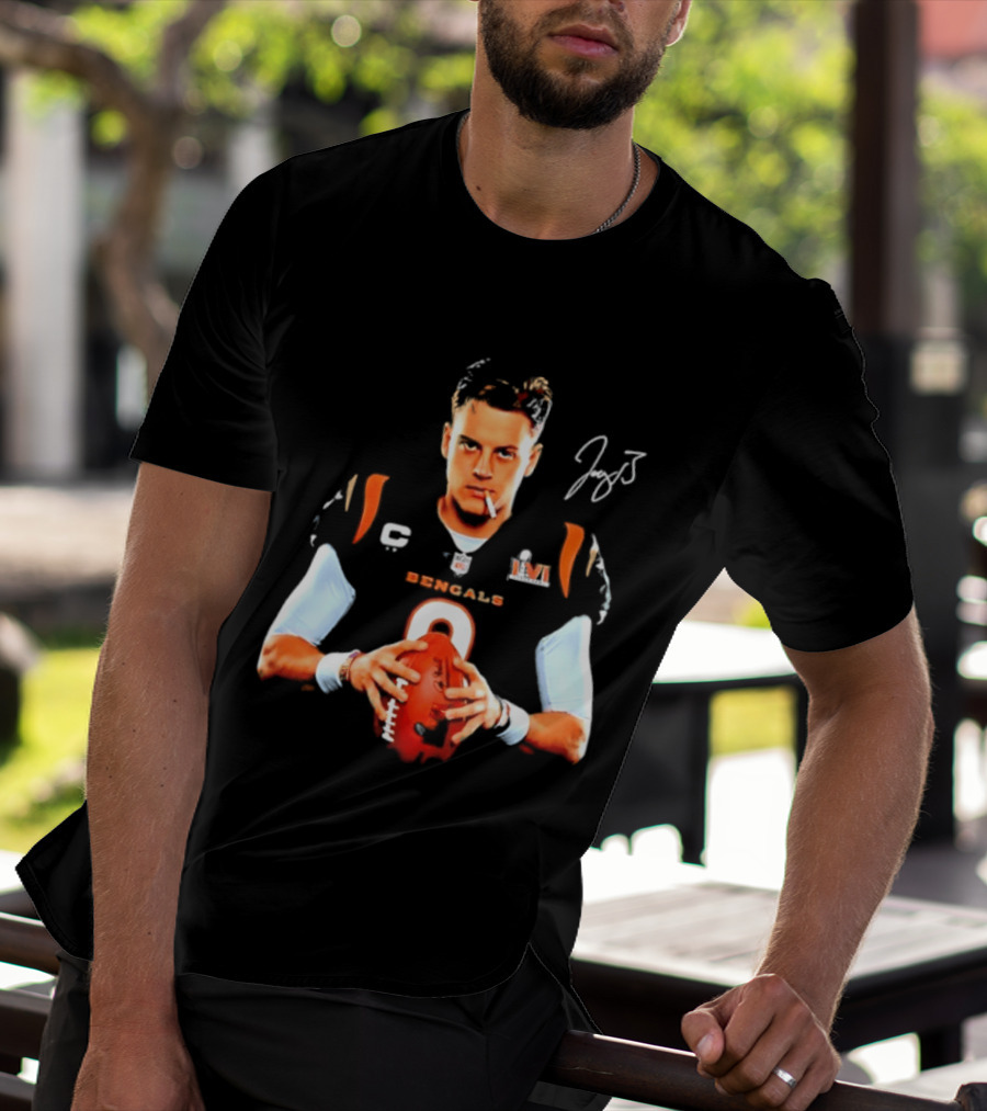 Cincinnati Bengals Joe Burrow Smoking Joey B Signature T-Shirt