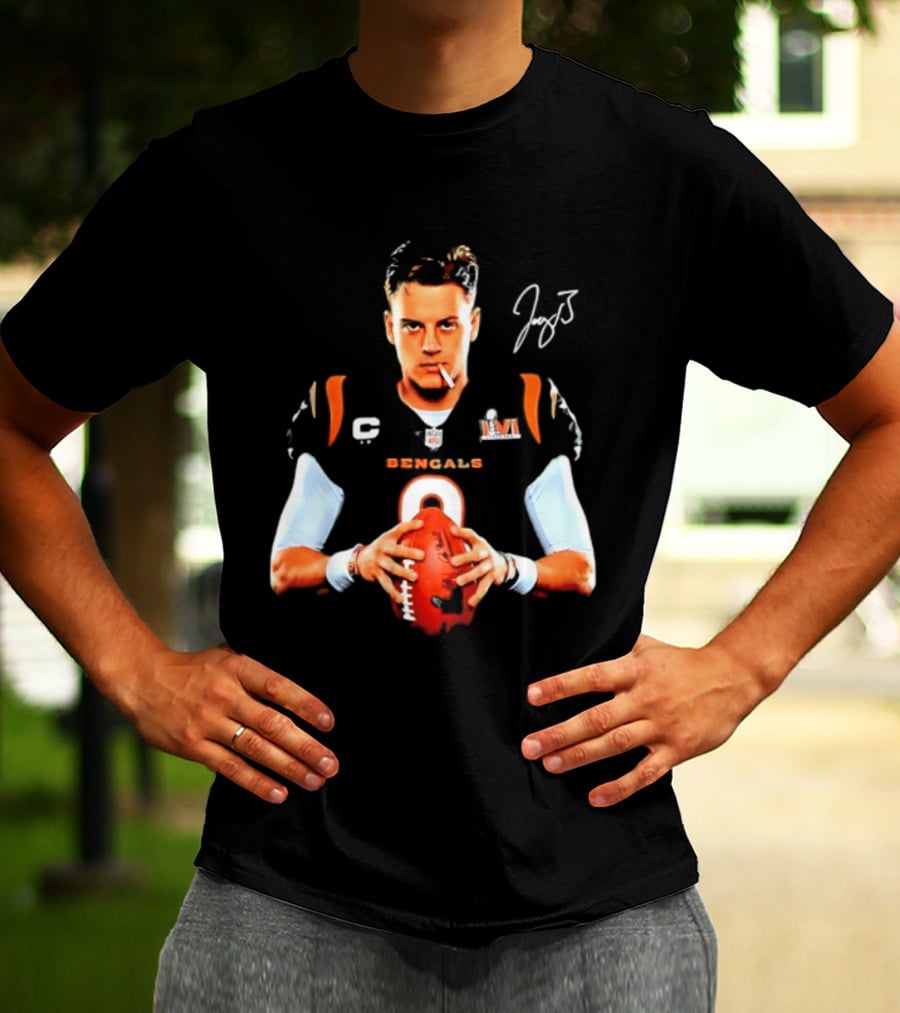 Cincinnati Bengals Joe Burrow Smoking Joey B Signature T-Shirt