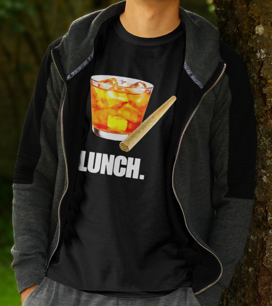 Lunch Whiskey Cigar Drinking Smoking T-Shirt