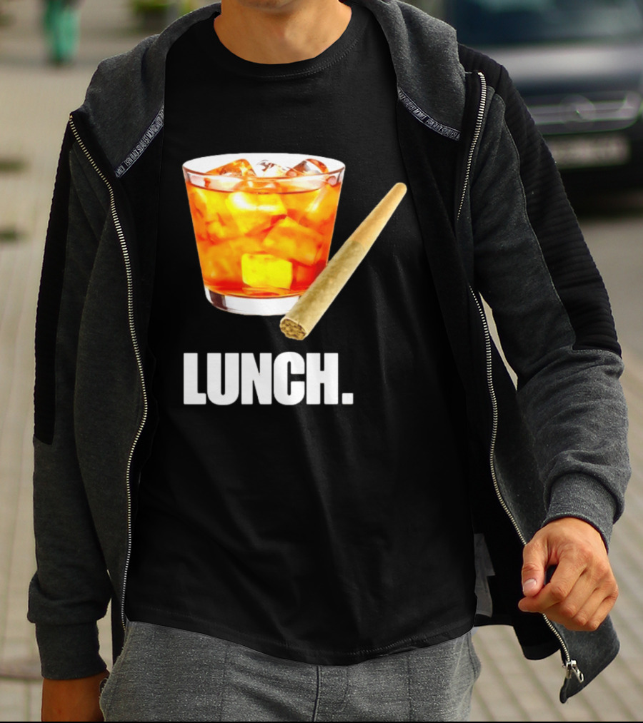 Lunch Whiskey Cigar Drinking Smoking T-Shirt
