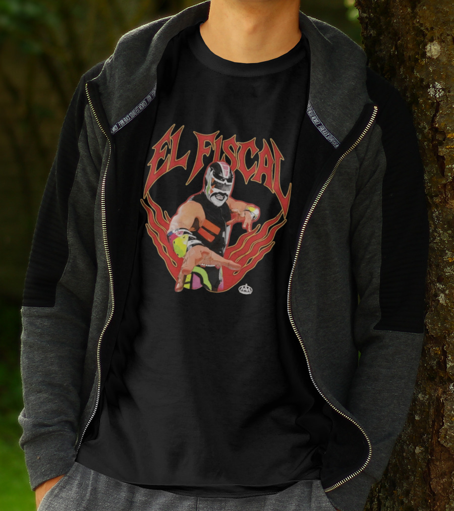 El Fiscal Luchador AAA Wrestling Mask Pose T-Shirt