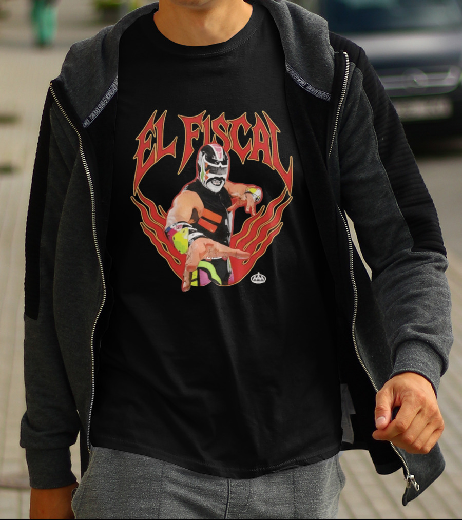 El Fiscal Luchador AAA Wrestling Mask Pose T-Shirt