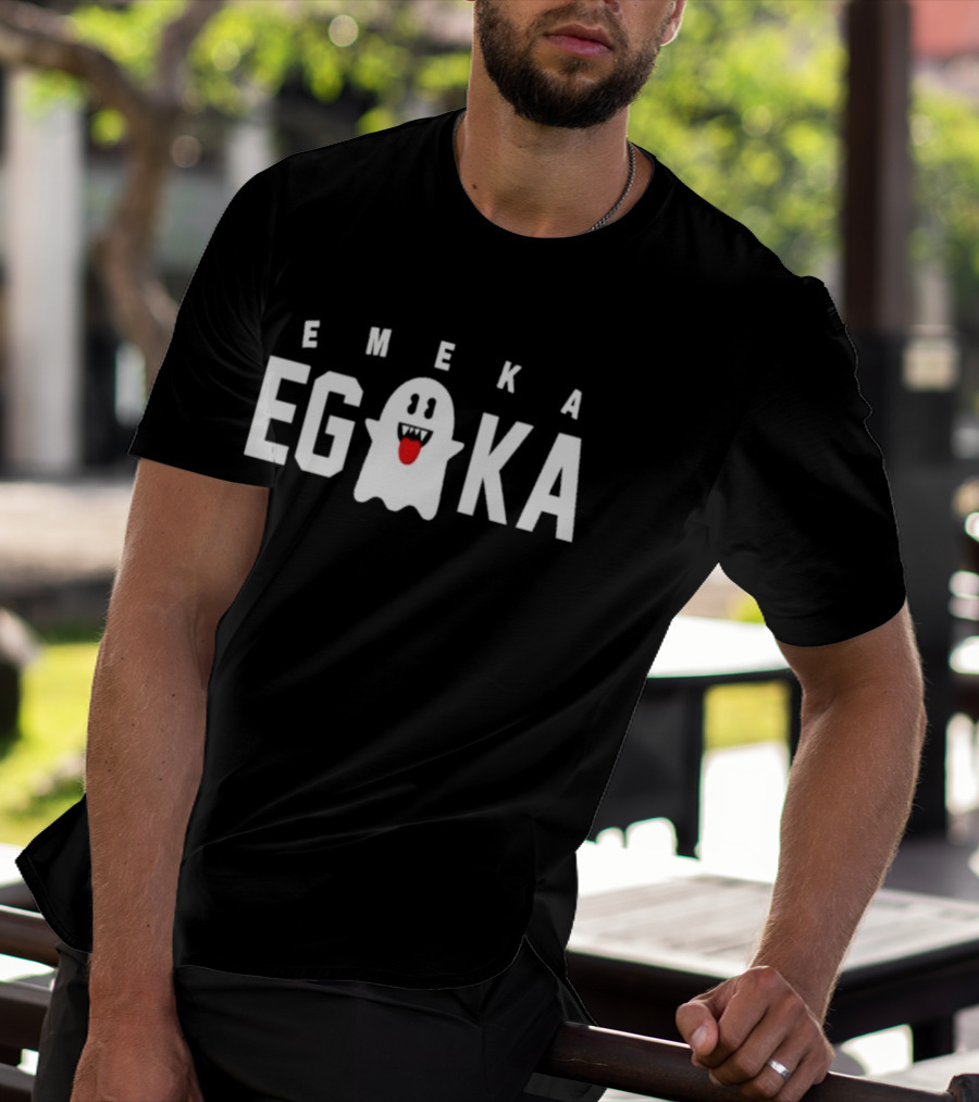 Emeka Egbuka Halloween Ghost Celebration T-Shirt
