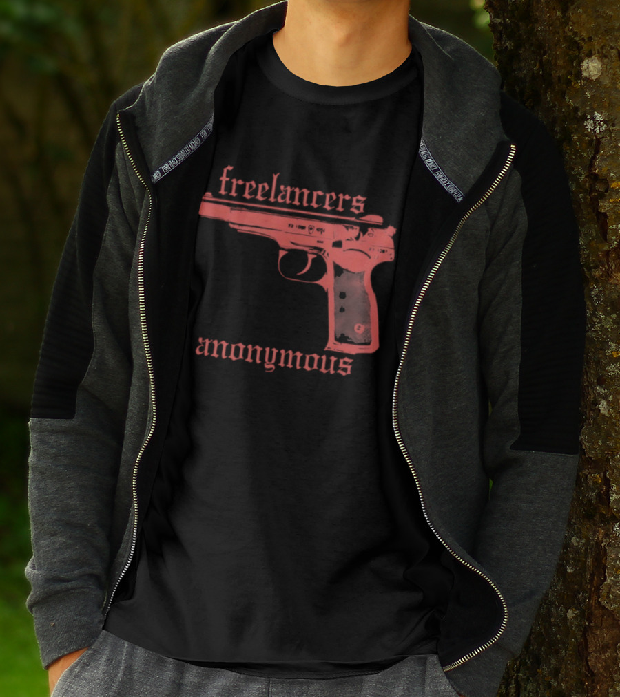 Freelancers Anonymous Gun Image T-Shirt