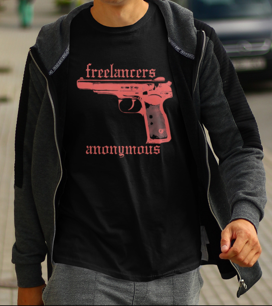 Freelancers Anonymous Gun Image T-Shirt