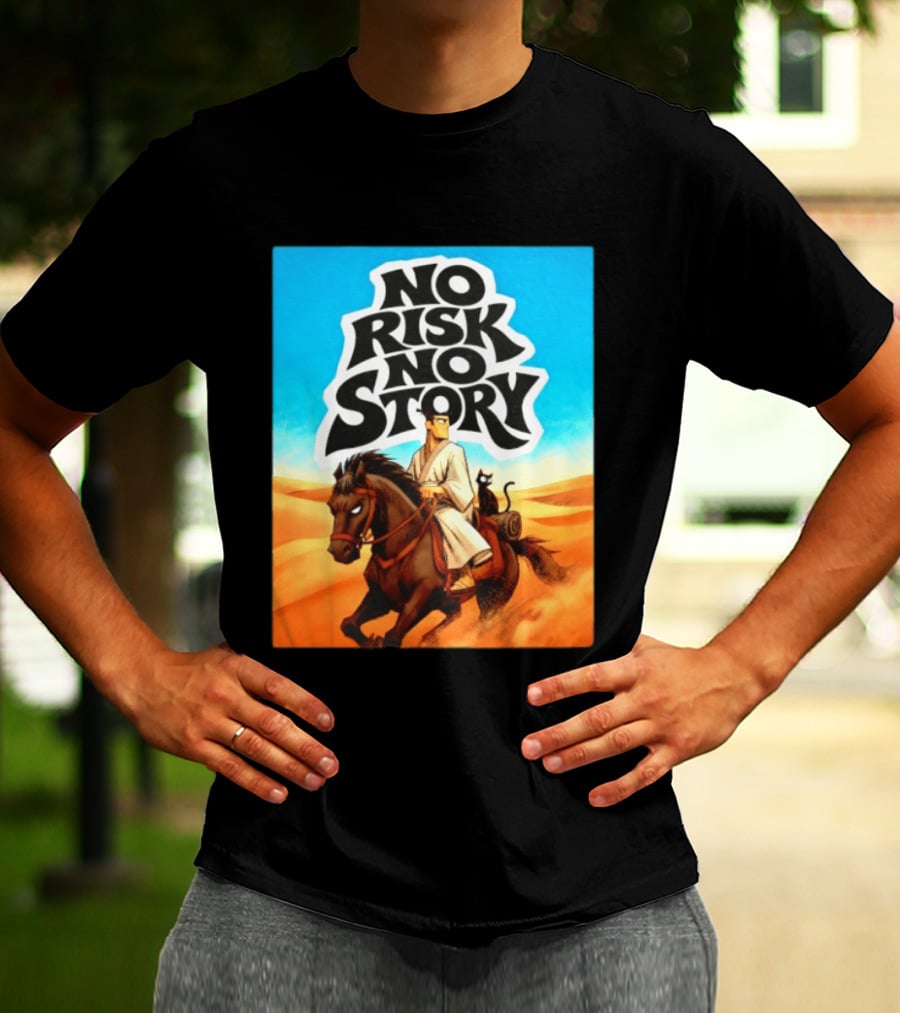 No Risk No Story Samurai Jack Cartoon Network Desert Adventure T-Shirt