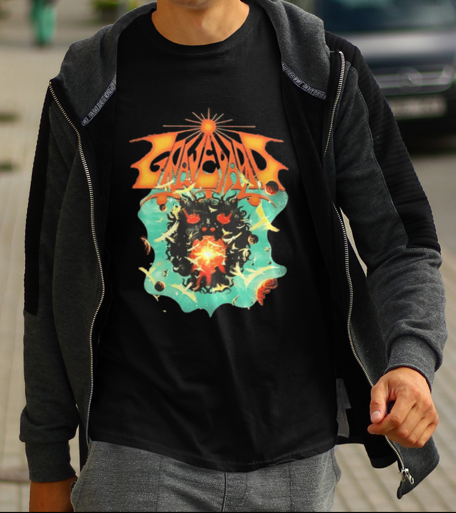Graveyard Cosmic Energy Explosion With Surreal T-Shirt