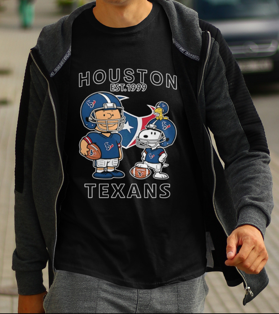 Houston Texans Est. 1999 Charlie Brown Snoopy Football Team T-Shirt