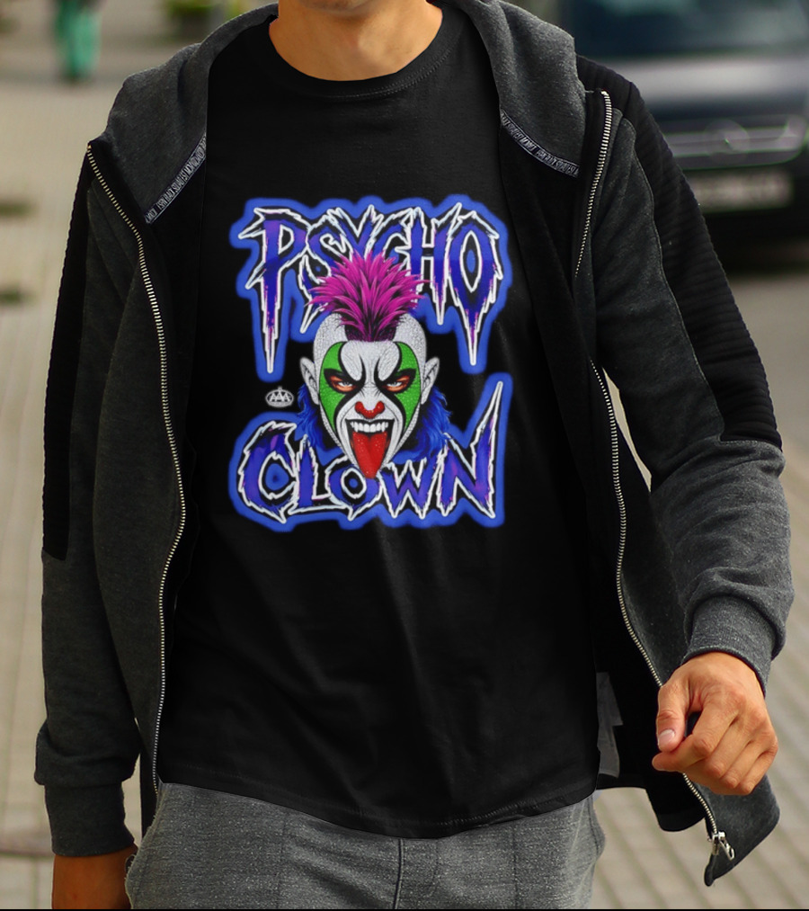 Psycho Clown AAA Superstar Wild Face T-Shirt