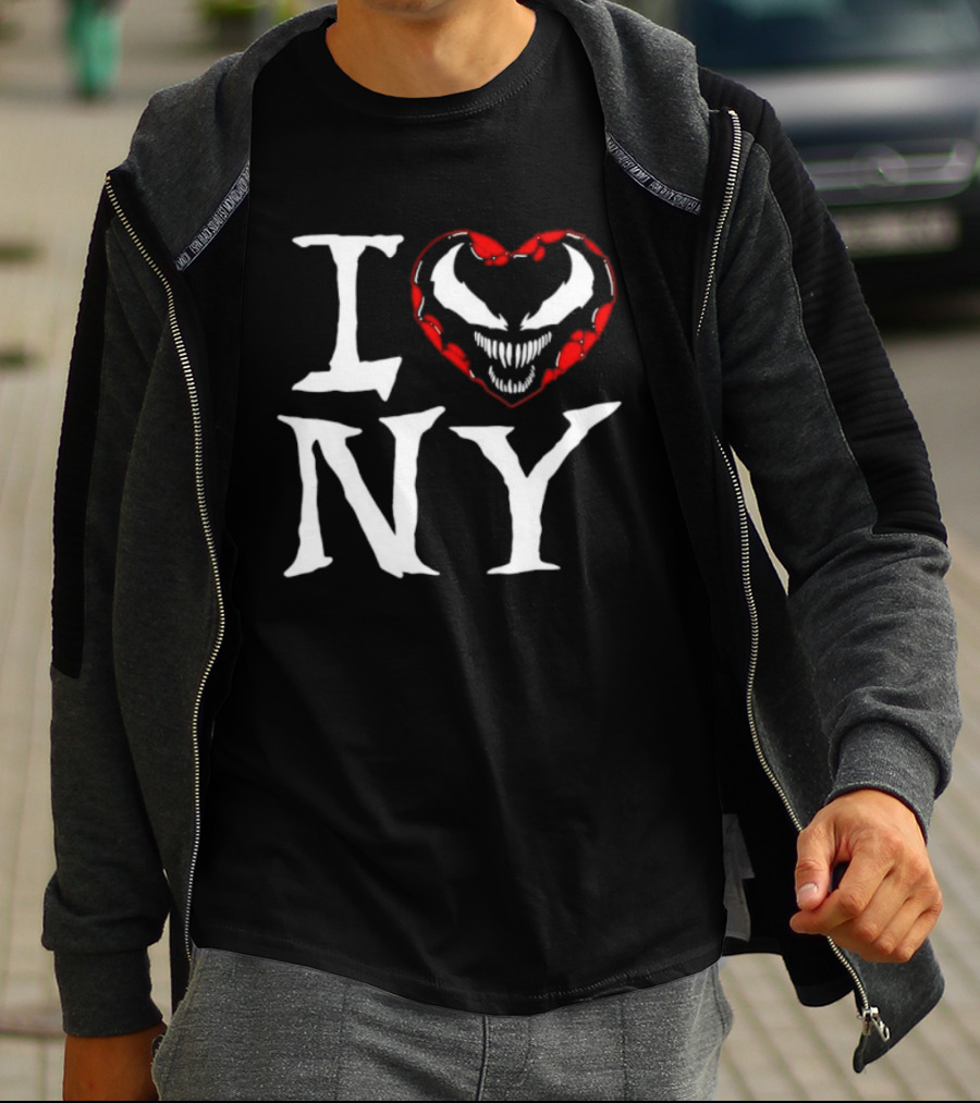 I Love New York Venom Heart Marvel Symbiote T-Shirt