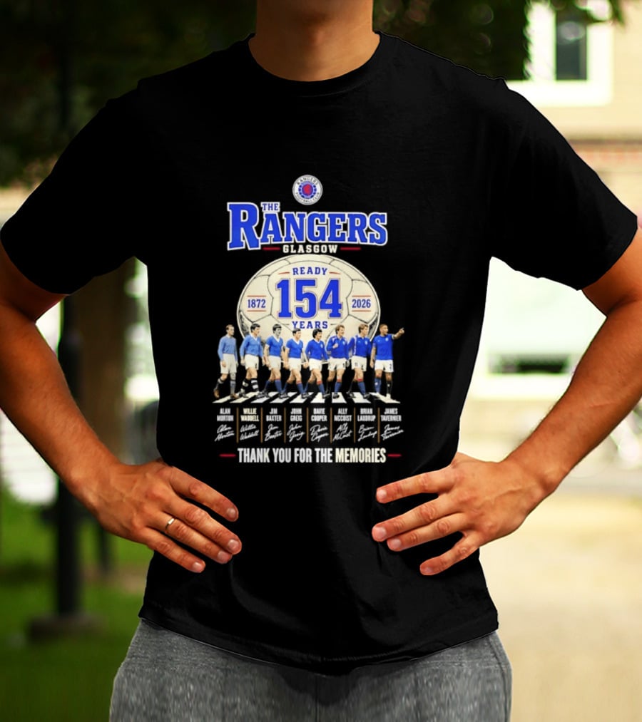 The Rangers Glasgow Ready 154 Years 1872 2026 Thank You For The Memories Signatures T-Shirt
