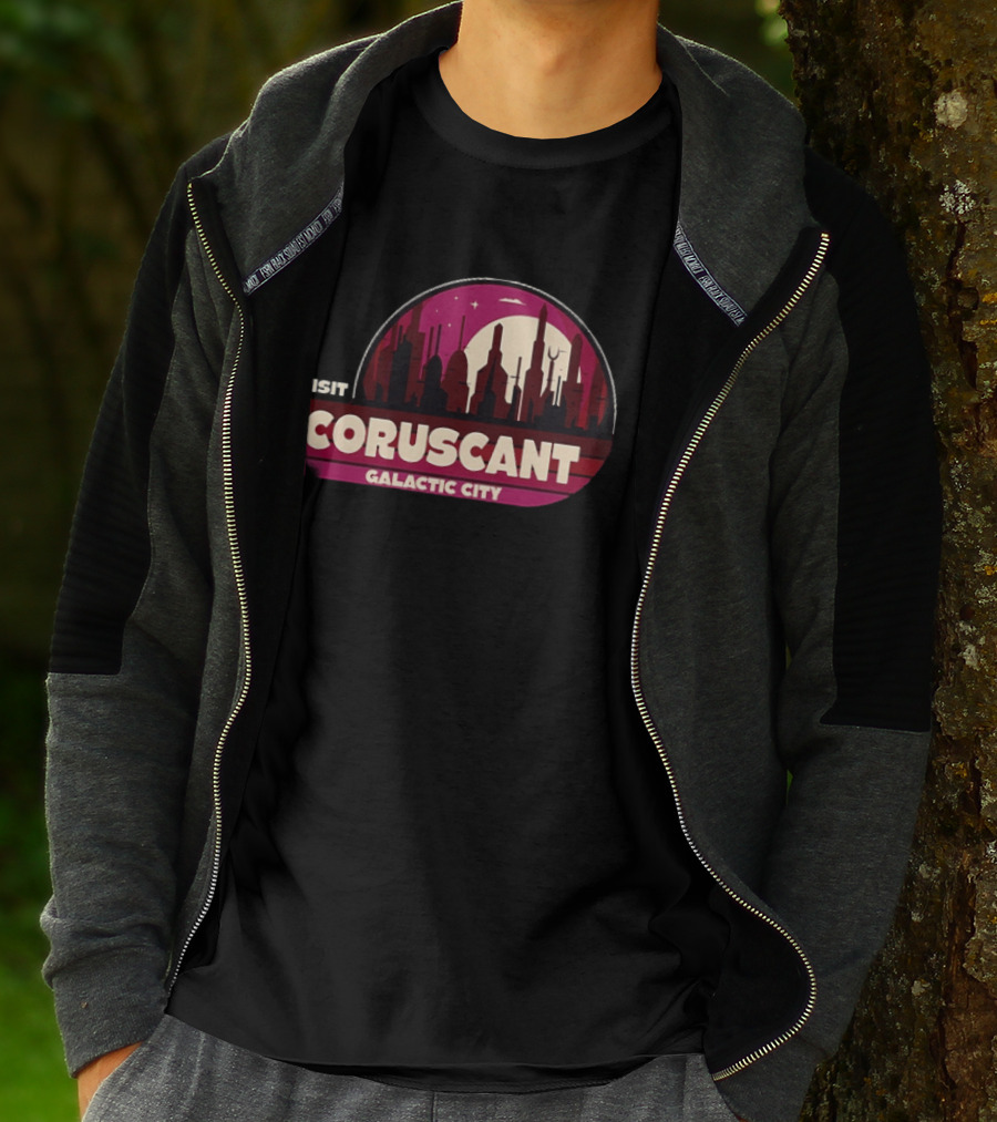 Visit Coruscant Galactic City Skyline Star Wars T-Shirt