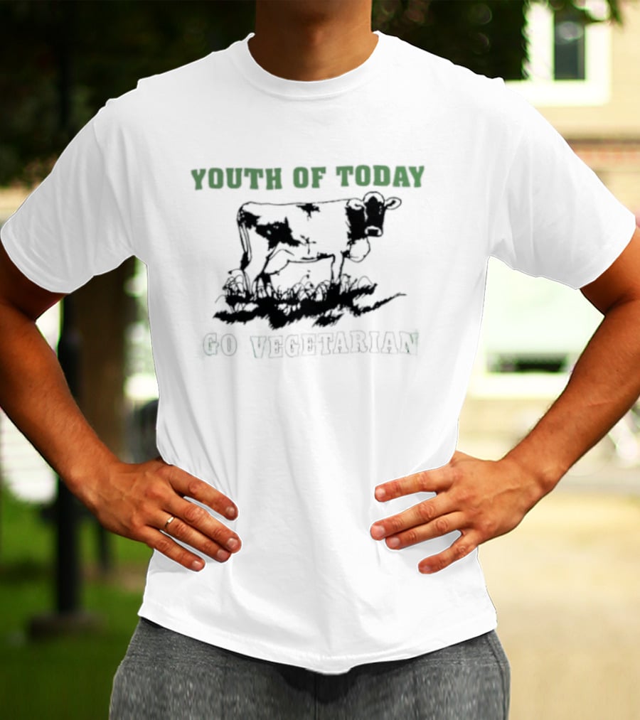 Youth Of Today Go Vegetarian Milk Is For Babies Hardcore Punk T-Shirt