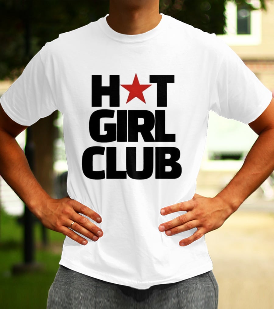 Hot Girl Club Red Star Trendy Fashion T-Shirt