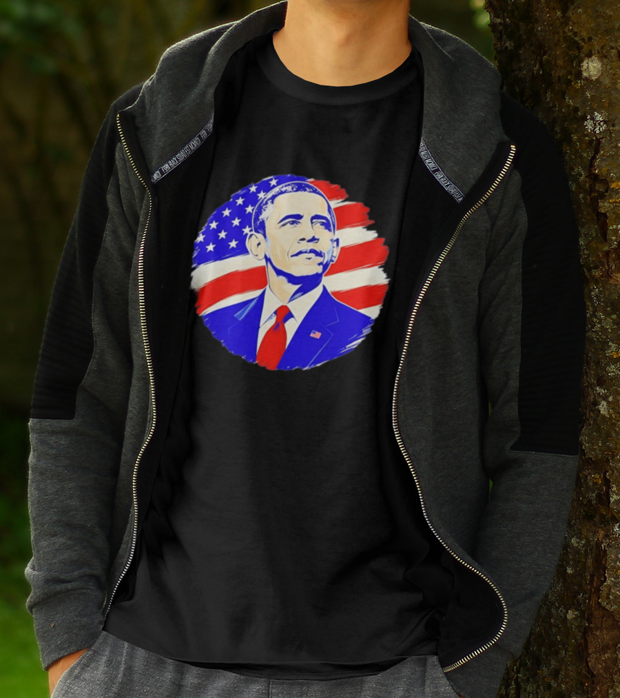 Barack Obama American Flag US President T-Shirt