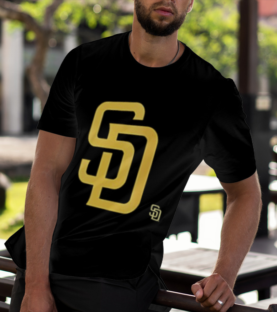 San Diego Padres SD Logo Cartoon 2 Sided T-Shirt