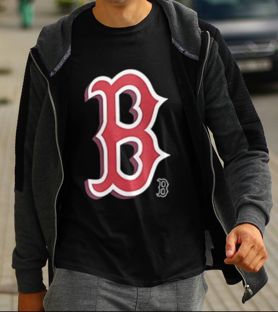 Boston Red Sox Cartoon B Two Sided T-Shirt