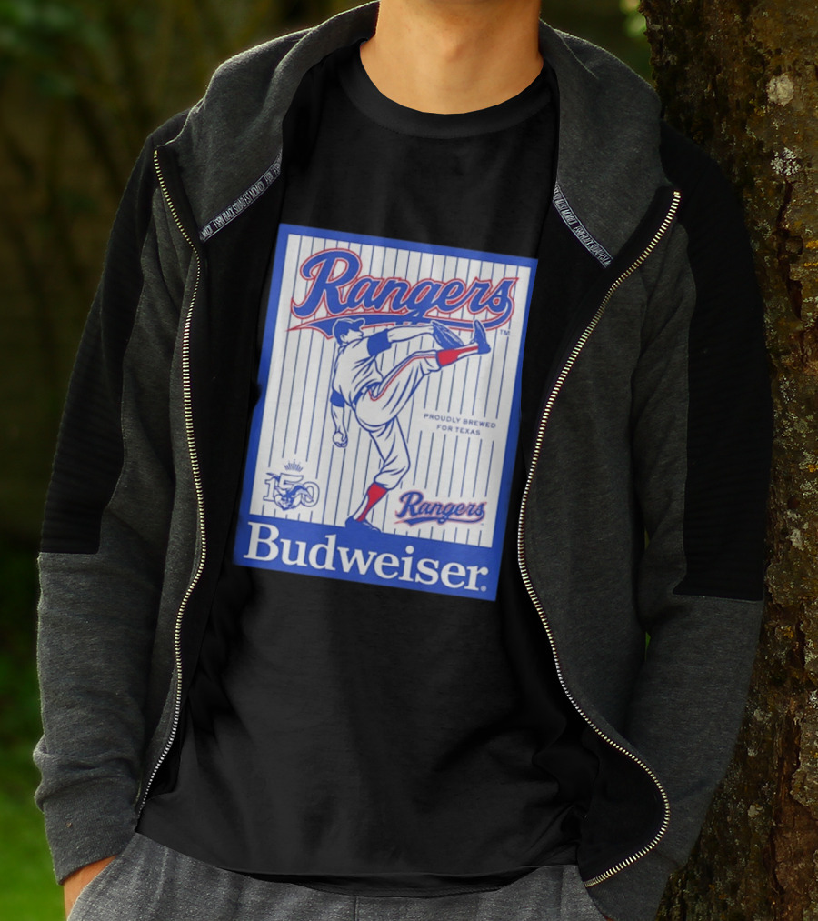 Budweiser Rangers Proudly Brewed For Texas 150 Years T-Shirt