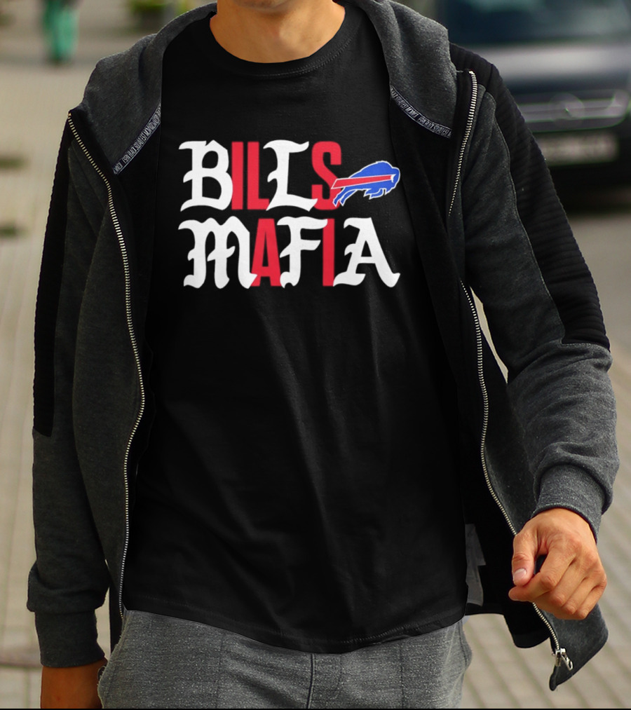 Buffalo Bills Mafia Wordmark With Team T-Shirt
