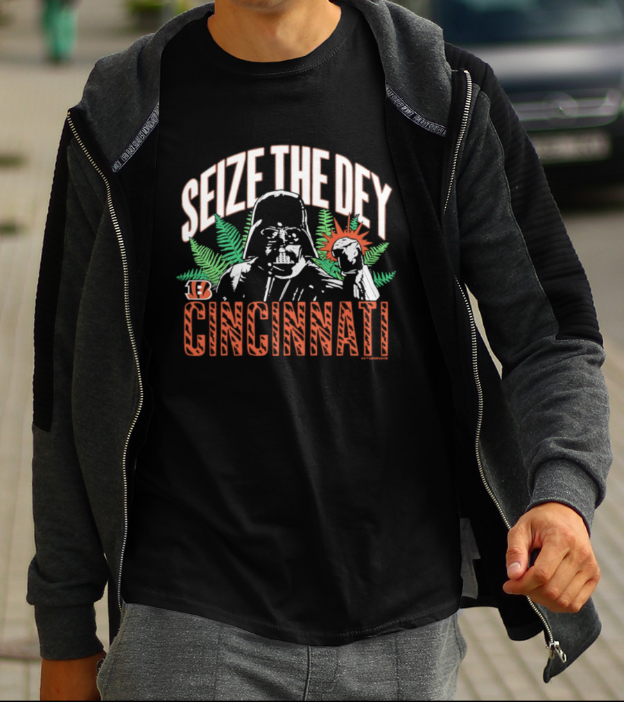 Cincinnati Bengals Star Wars Seize The Dey Darth Vader And Yoda T-Shirt