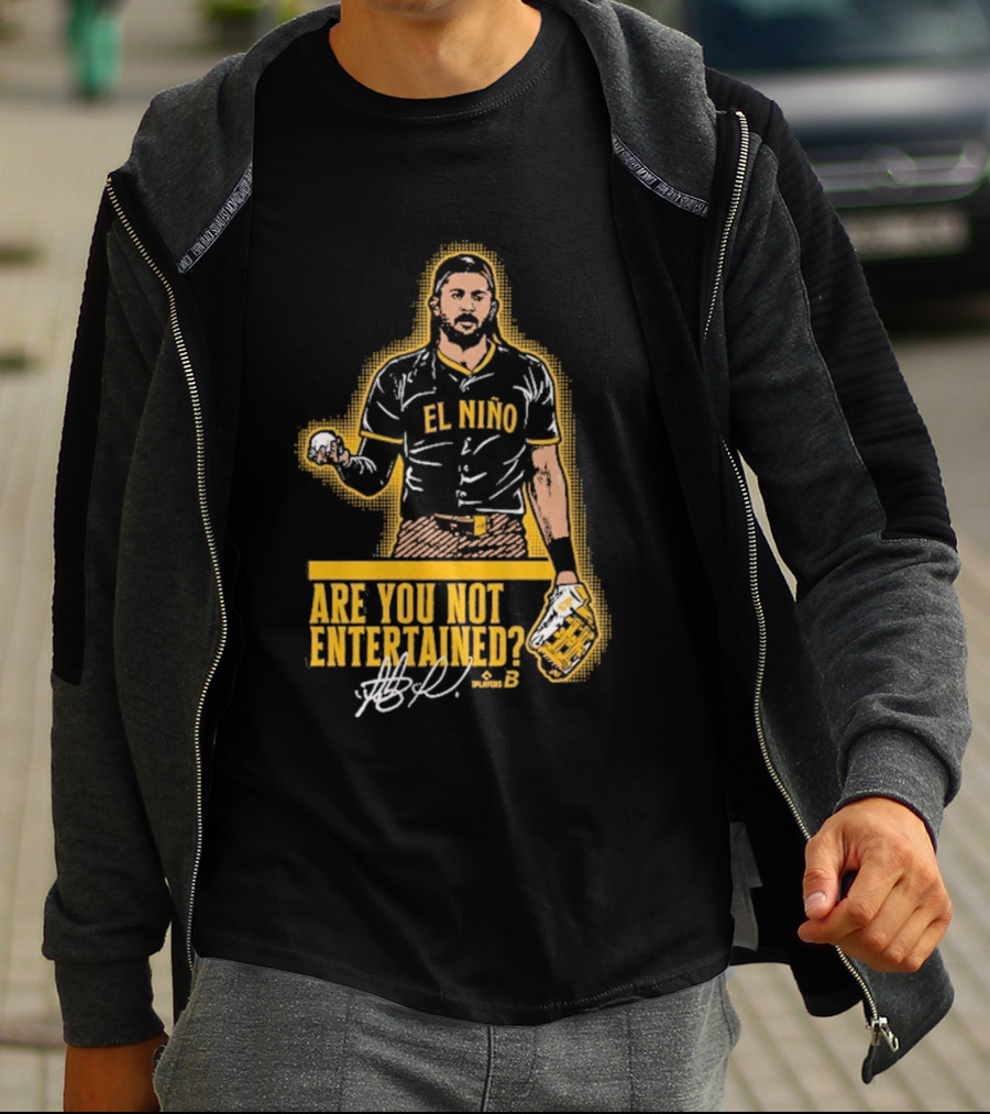 El Nino Are You Not Entertained Baseball Signature T-Shirt