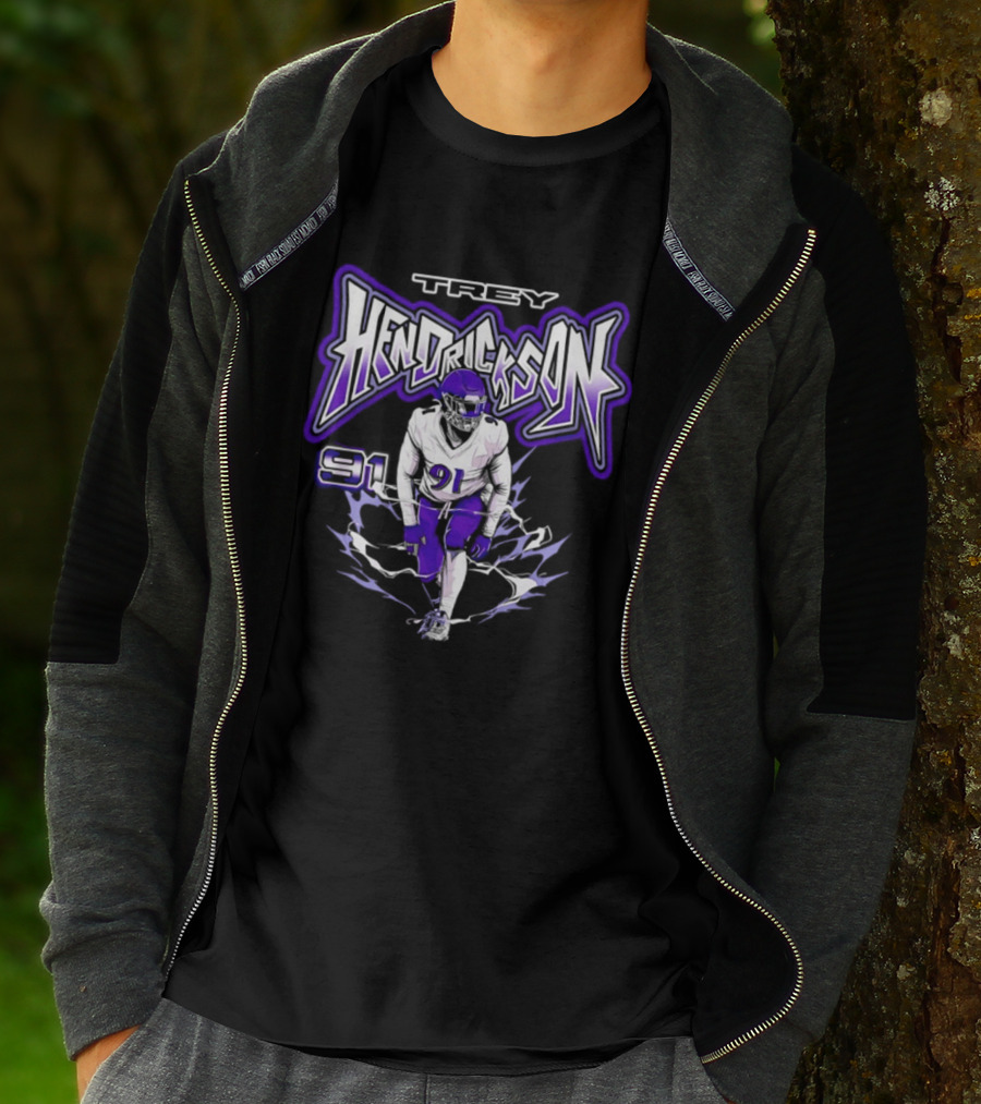 Trey Hendrickson 91 Comic Style Baltimore Ravens T-Shirt