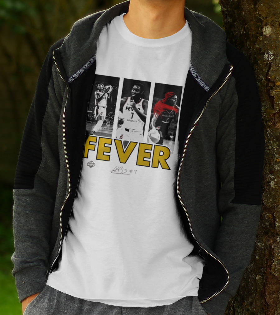 Indiana Fever Aliyah Boston WNBA Player Collage Signature T-Shirt