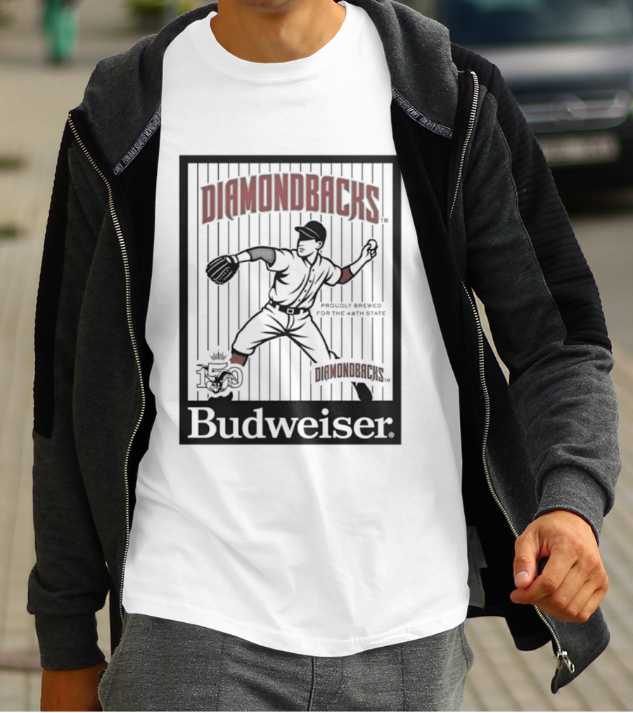 Arizona Diamondbacks Baseball Celebrating 150 Years Budweiser T-Shirt