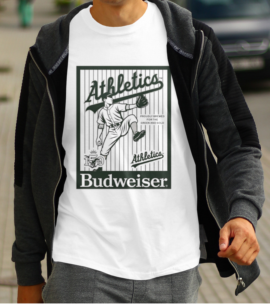 Athletics Baseball Budweiser 150 Years Celebration T-Shirt