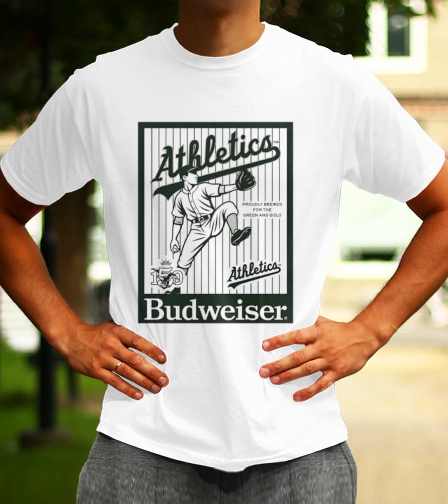 Athletics Baseball Budweiser 150 Years Celebration T-Shirt