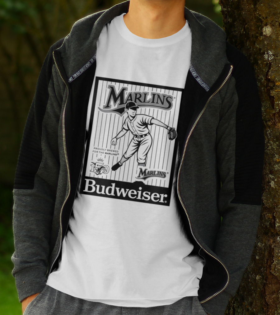 Budweiser 150 Years Florida Marlins Baseball Vintage Player T-Shirt