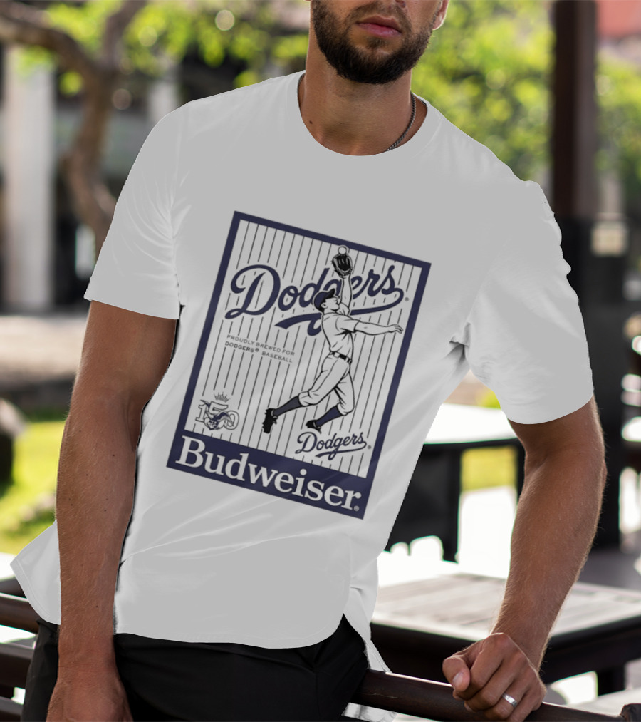 Budweiser Dodgers 150 Years Los Angeles Baseball Celebration T-Shirt