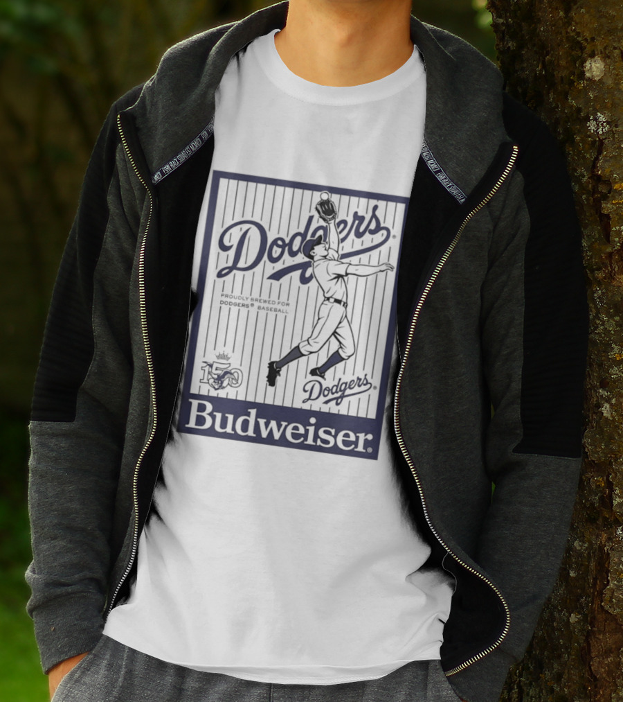 Budweiser Dodgers 150 Years Los Angeles Baseball Celebration T-Shirt