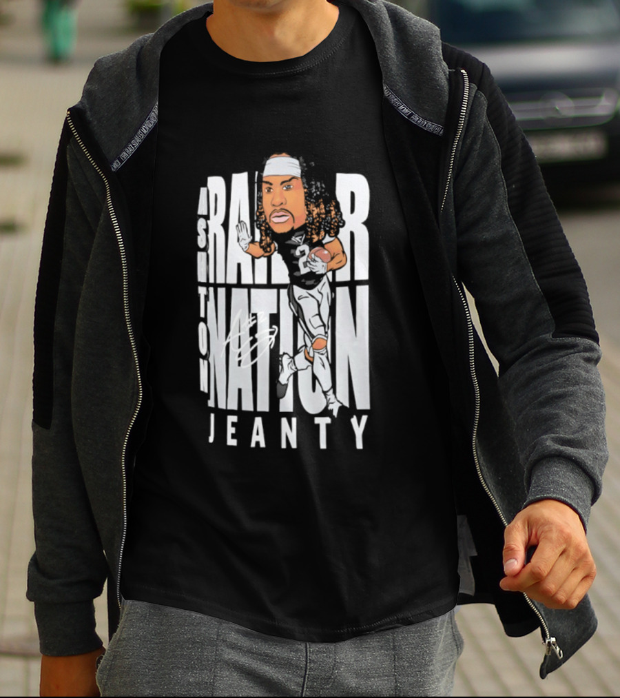 Las Vegas Raiders Raider Nation Ashton Jeanty Caricature T-Shirt