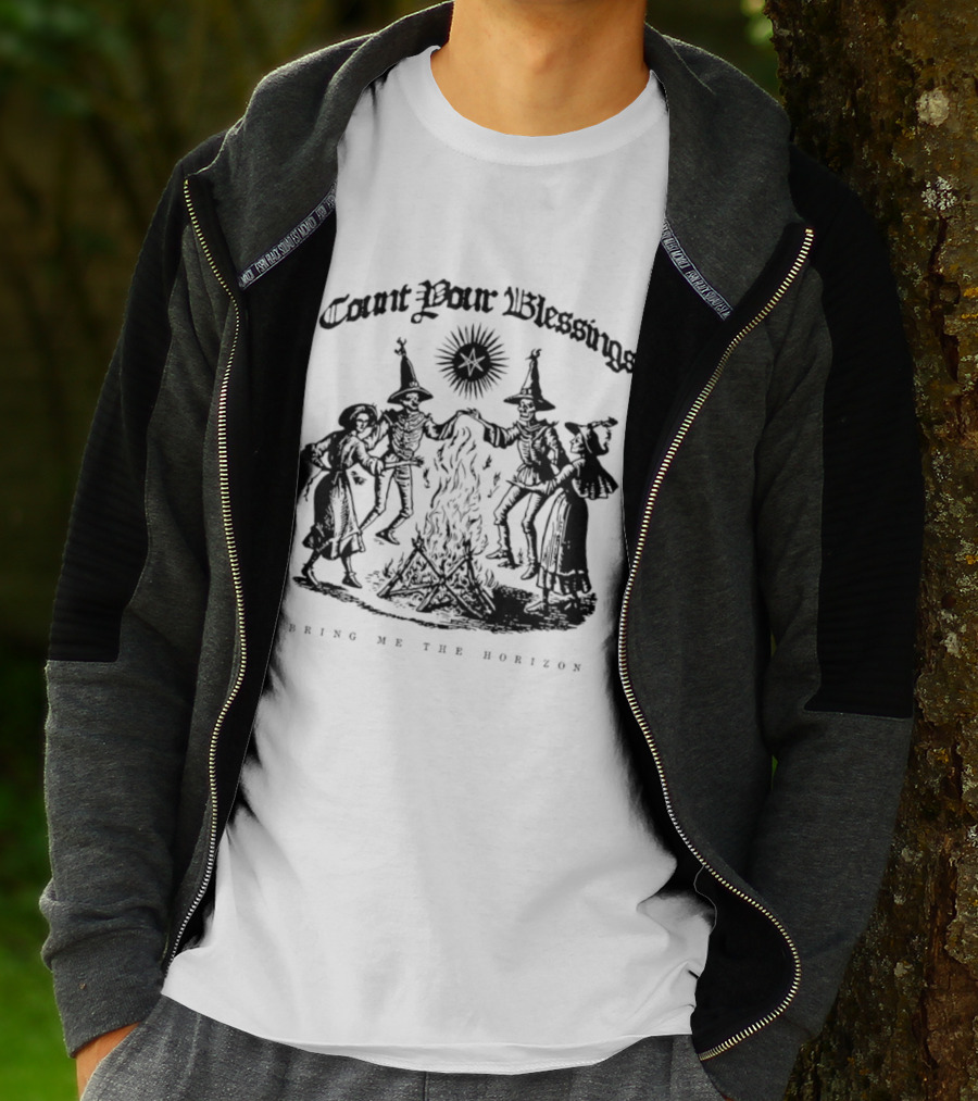 Count Your Blessings Bring Me The Horizon Witchy Ritual Circle T-Shirt
