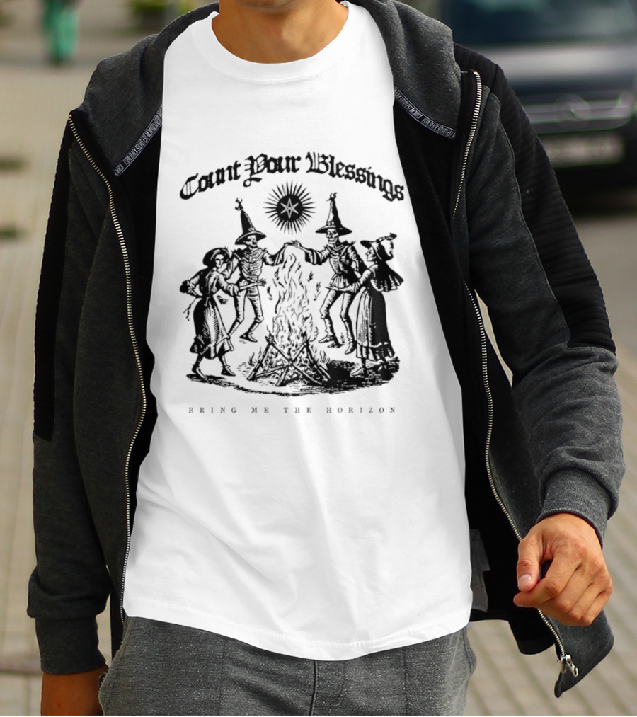 Count Your Blessings Bring Me The Horizon Witchy Ritual Circle T-Shirt