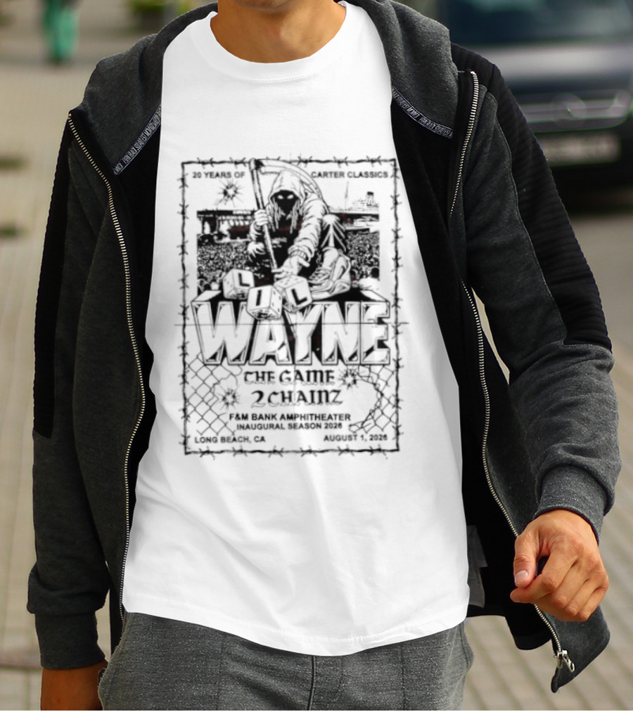 Lil Wayne The Game 2Chainz 20 Years Carter Classics Long Beach 2026 T-Shirt