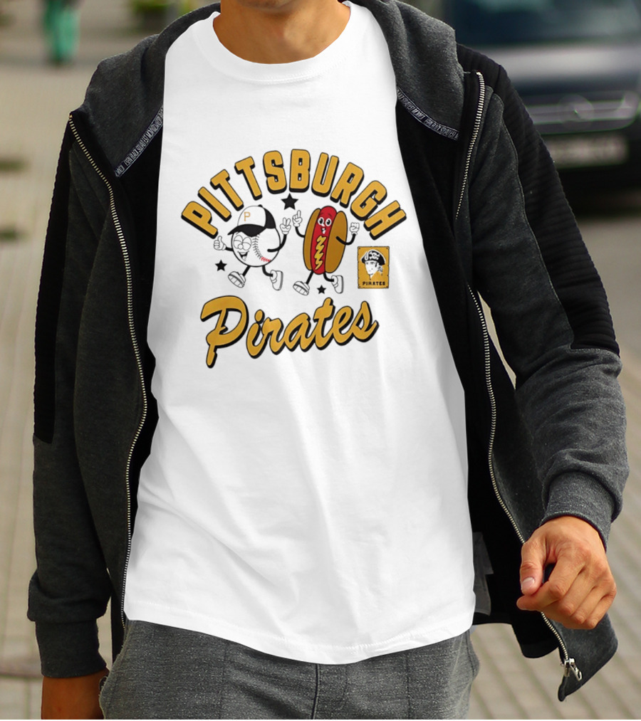 Pittsburgh Pirates Baseball Hot Dog Snack T-Shirt