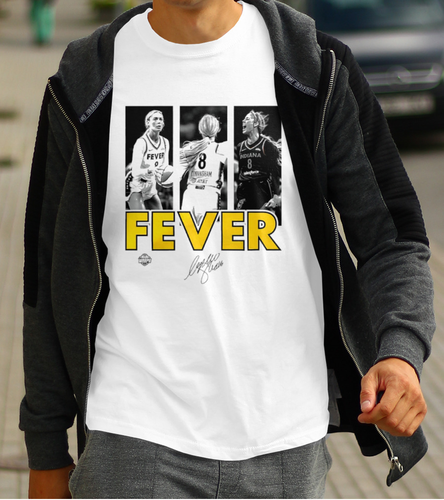 Sophie Cunningham Indiana Fever 8 Signature WNBA Player Collage T-Shirt