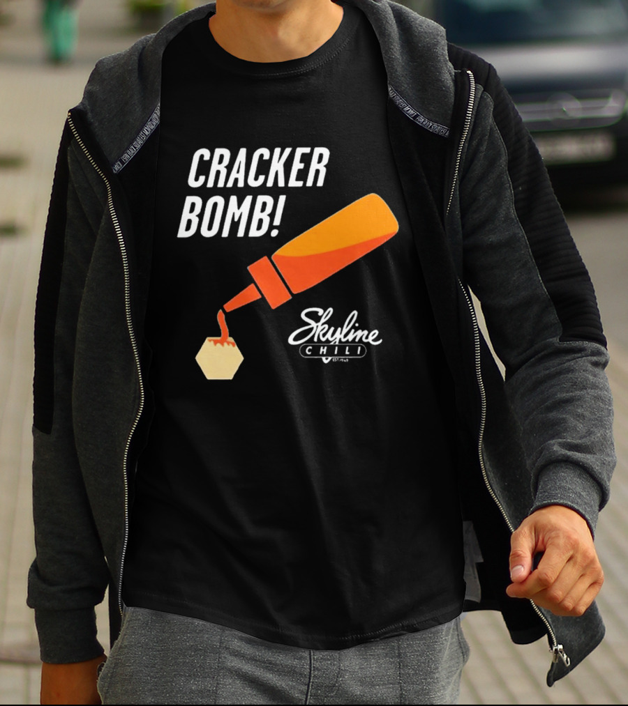 Cracker Bomb Skyline Chili Hot Sauce Fun T-Shirt